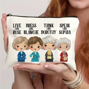 Cute Cartoon Makeup Bag Zipper Clutches Coin Purse Phone Bag, Cosmetic Bag, Lightweight Toilet Wash Pouch, Stationery Bag