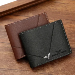 Slim Leather Wallets for Men RFID Blocking Bifold Front Pocket Male Short Purse Minimalist Credit Card Holder Cash Money Clip,