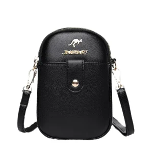 Stylish Mini Crossbody Bag with Headphone Jack, Compact, Sleek Functional for Daily Outing Secure Snap Pocket & Adjustable Strap